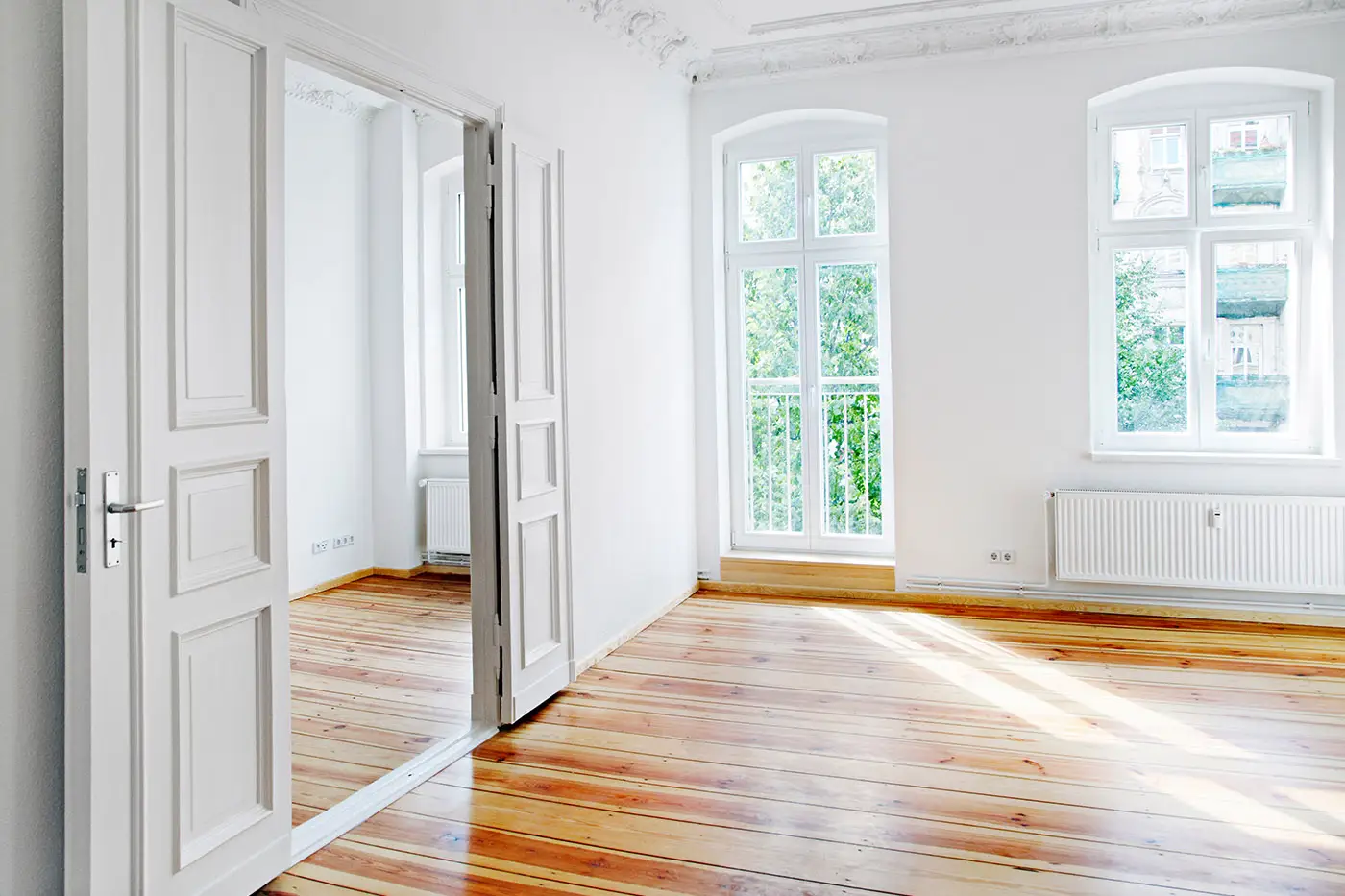 Frisch renovierte Räume in einem Altbau