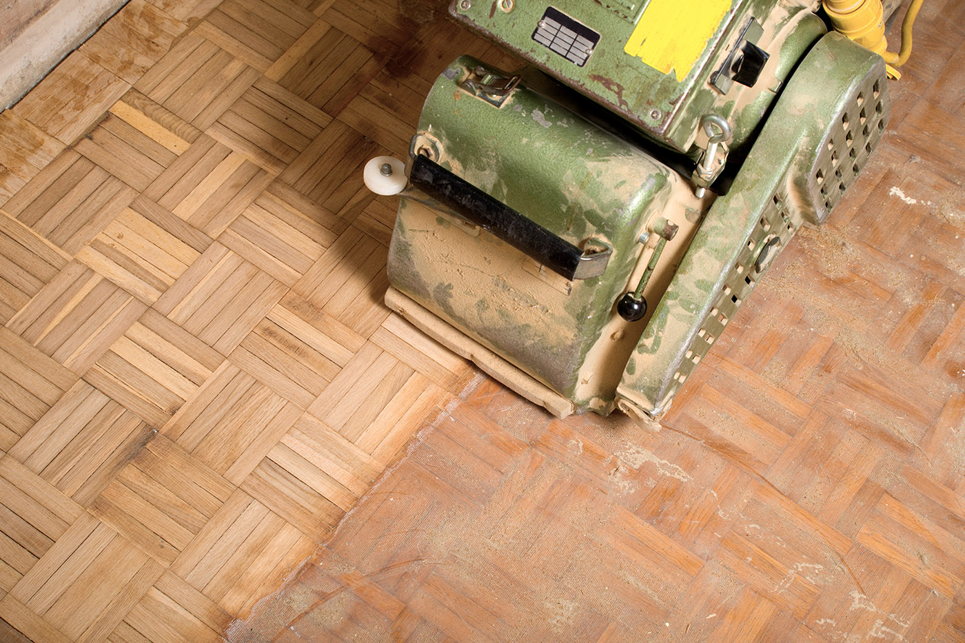 Sanierung eines Parkettfußbodens