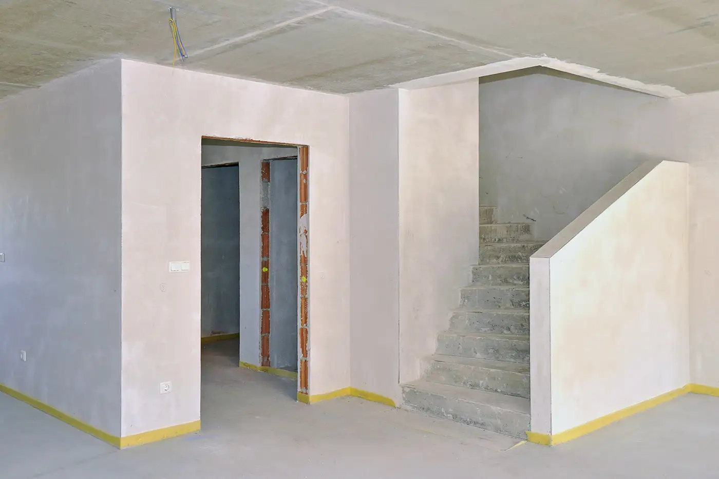Blick in einen Rohbau
