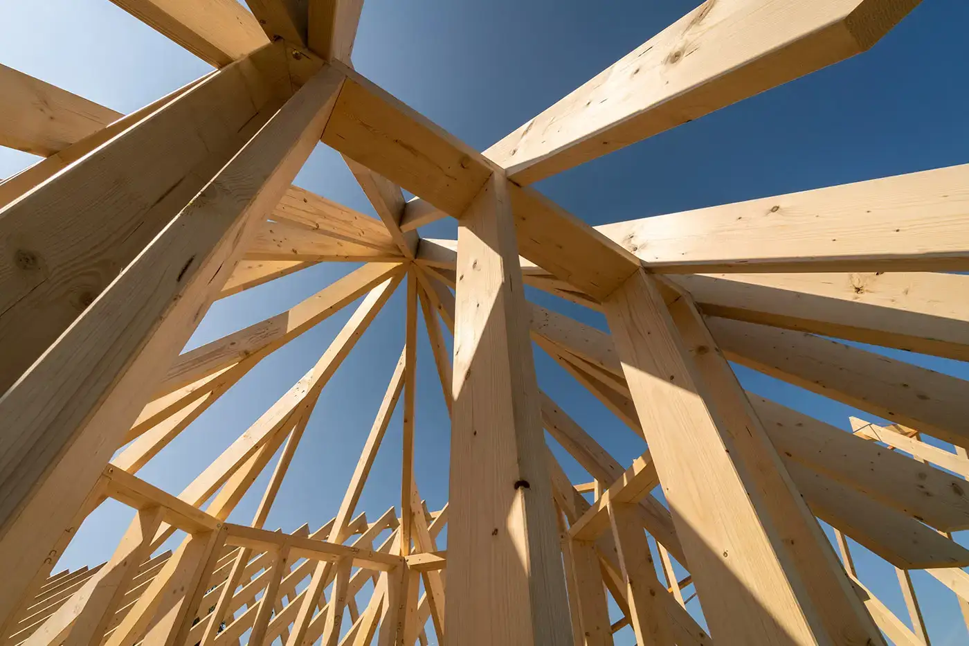 Holzkonstruktion für ein Dach