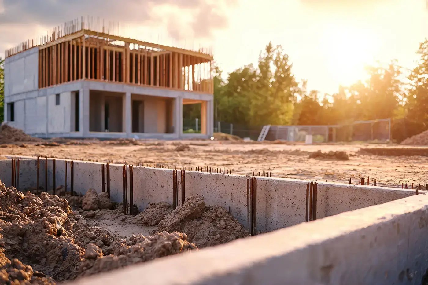 Holzkonstruktion für ein Haus