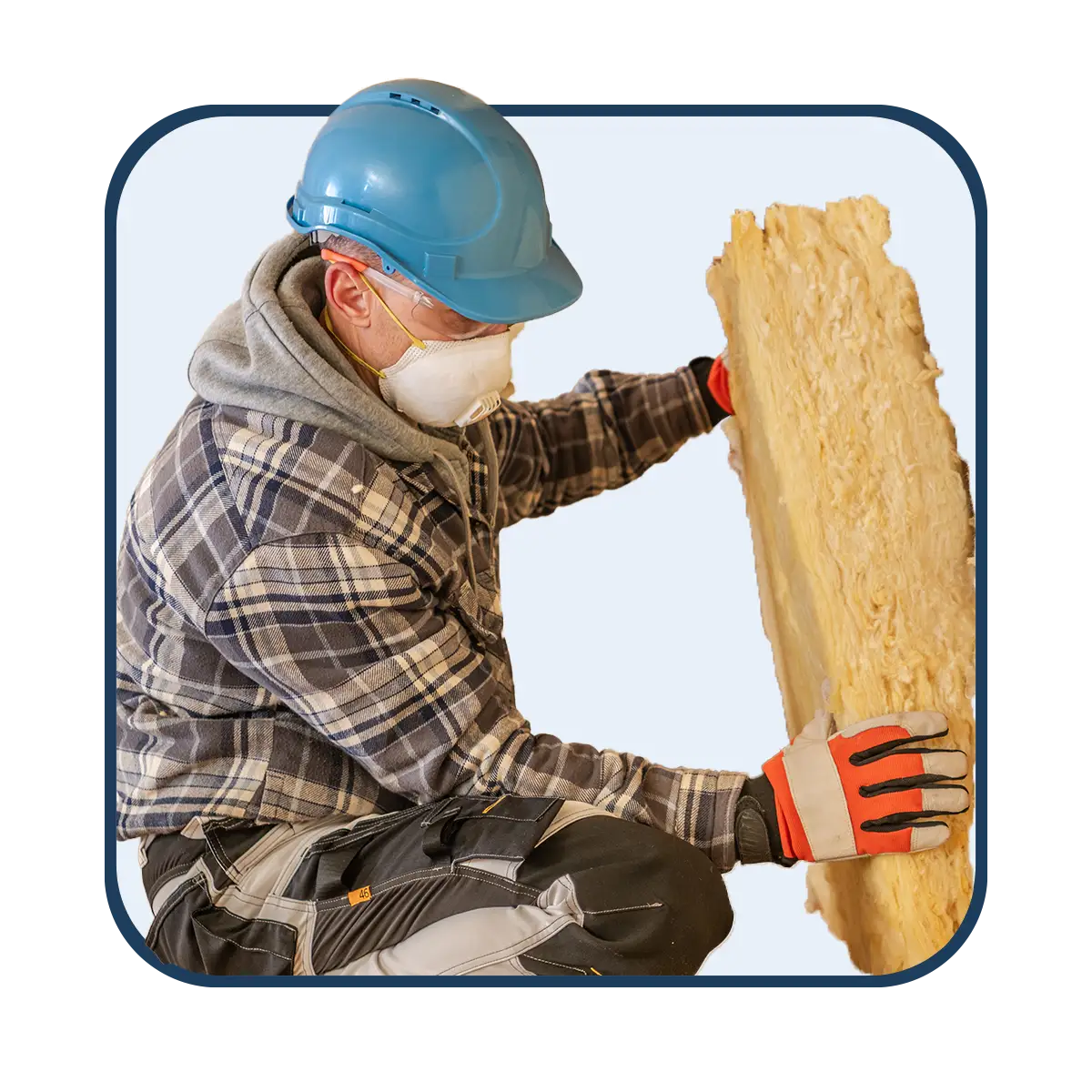 Inbauwerk Berlin Bauarbeiter bei der Dämmung