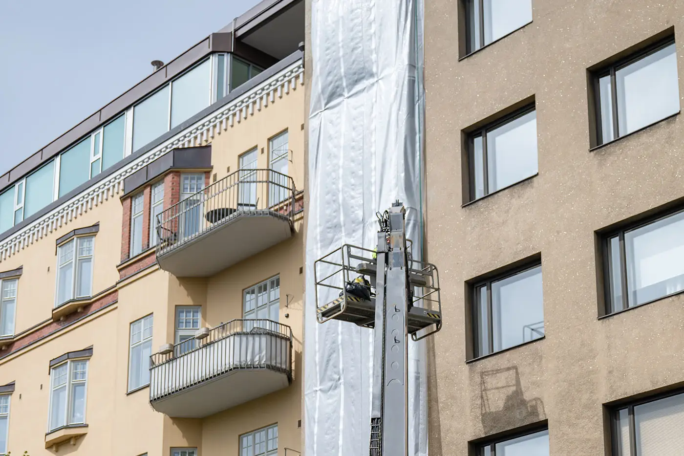 Neu gebaute Balkons